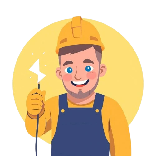 Mascotă Electrician Prietenoasă